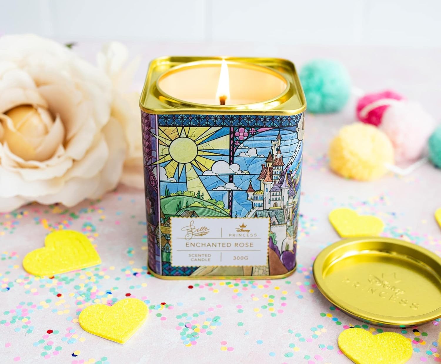 Disney Princess Home Collection – Vela perfumada de té de 11 onzas  Belle