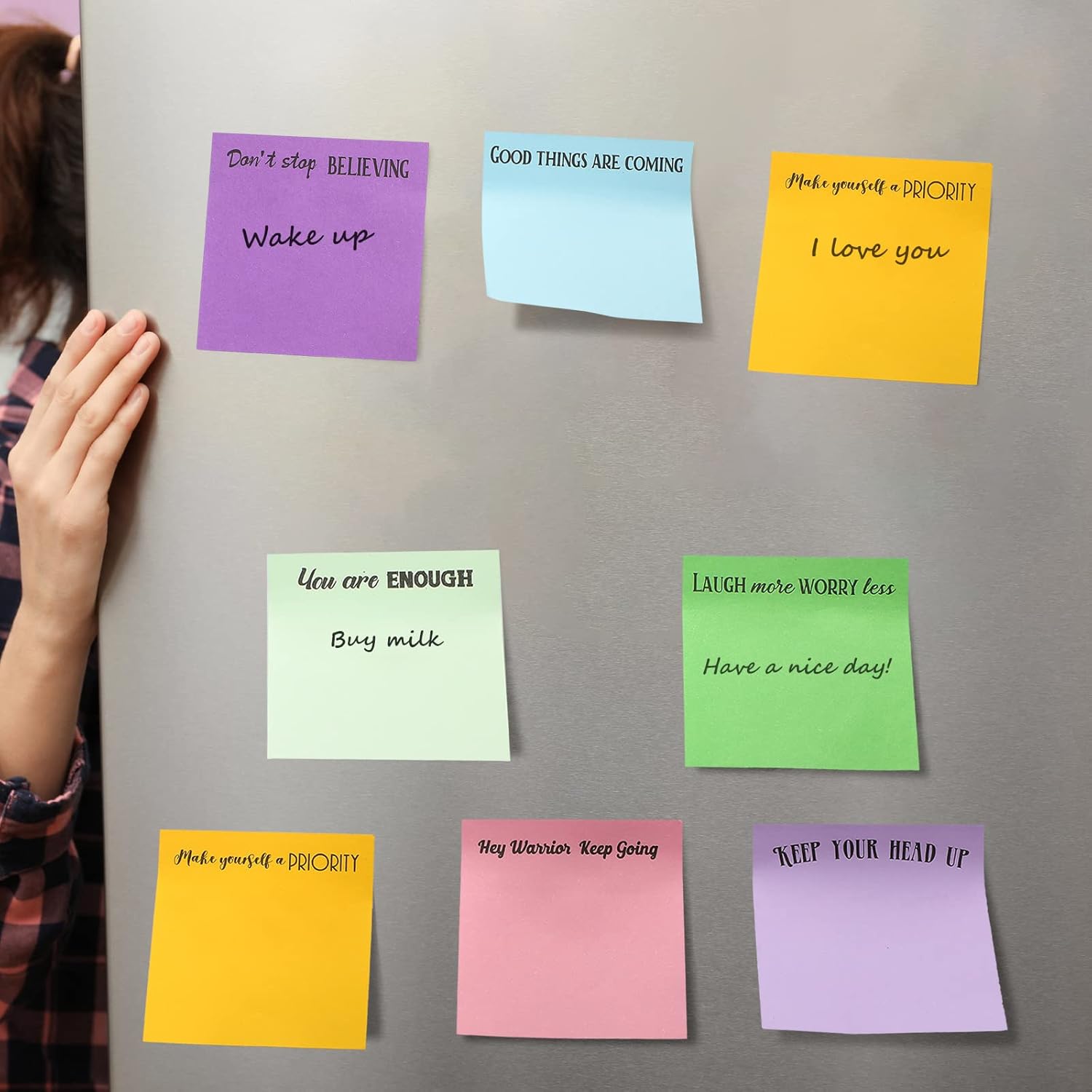 60 notas adhesivas inspiradoras de 3 x 3 pulgadas, divertidos bloc de notas motivacionales, regalos positivos para profesores, enfermeras,