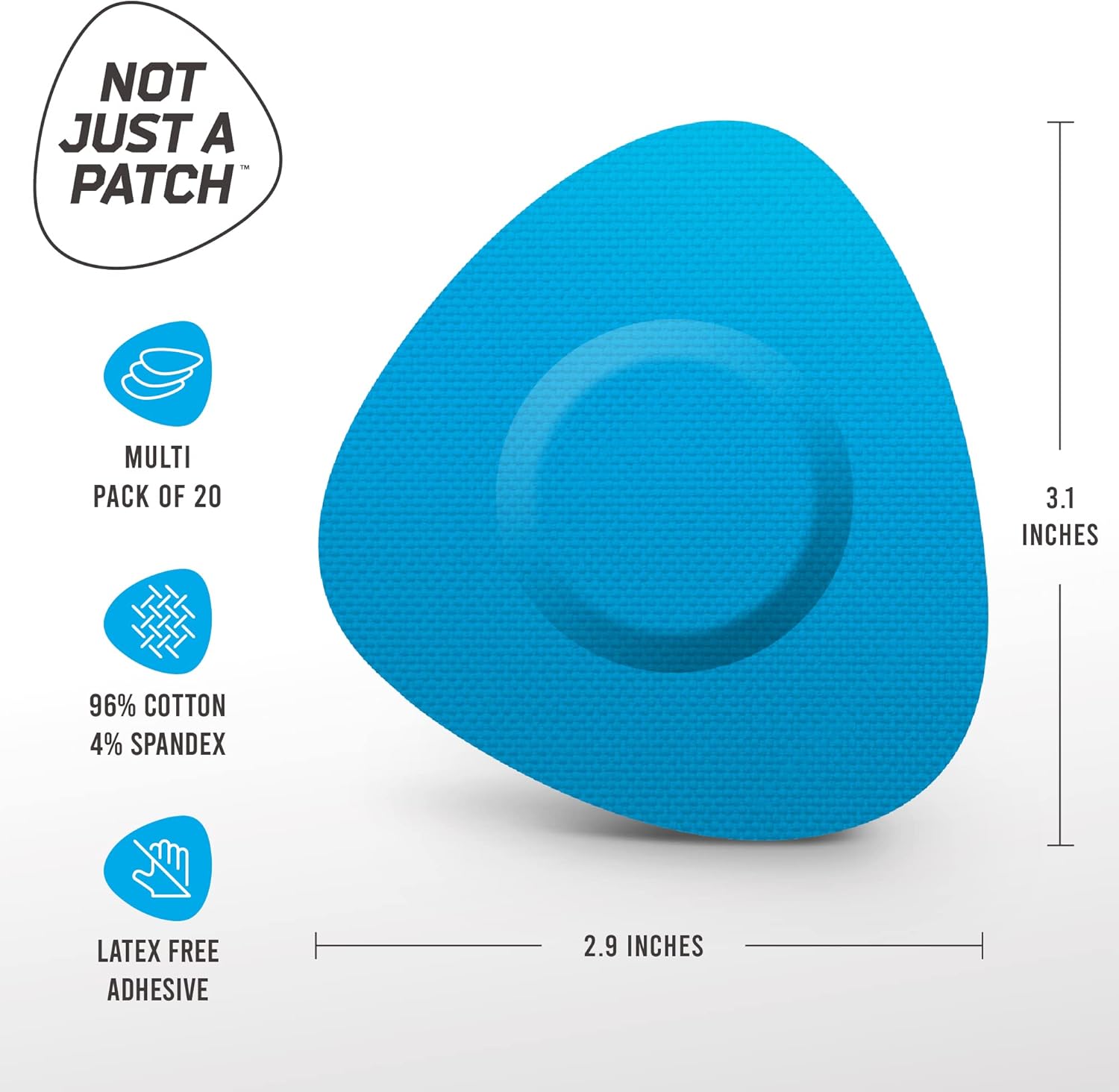 Not Just A Patch CGM Parches de sensor para sensores libres y Medtronic (paquete de 20)  Resistente al agua y duradero durante 10-14 días  Cubiertas