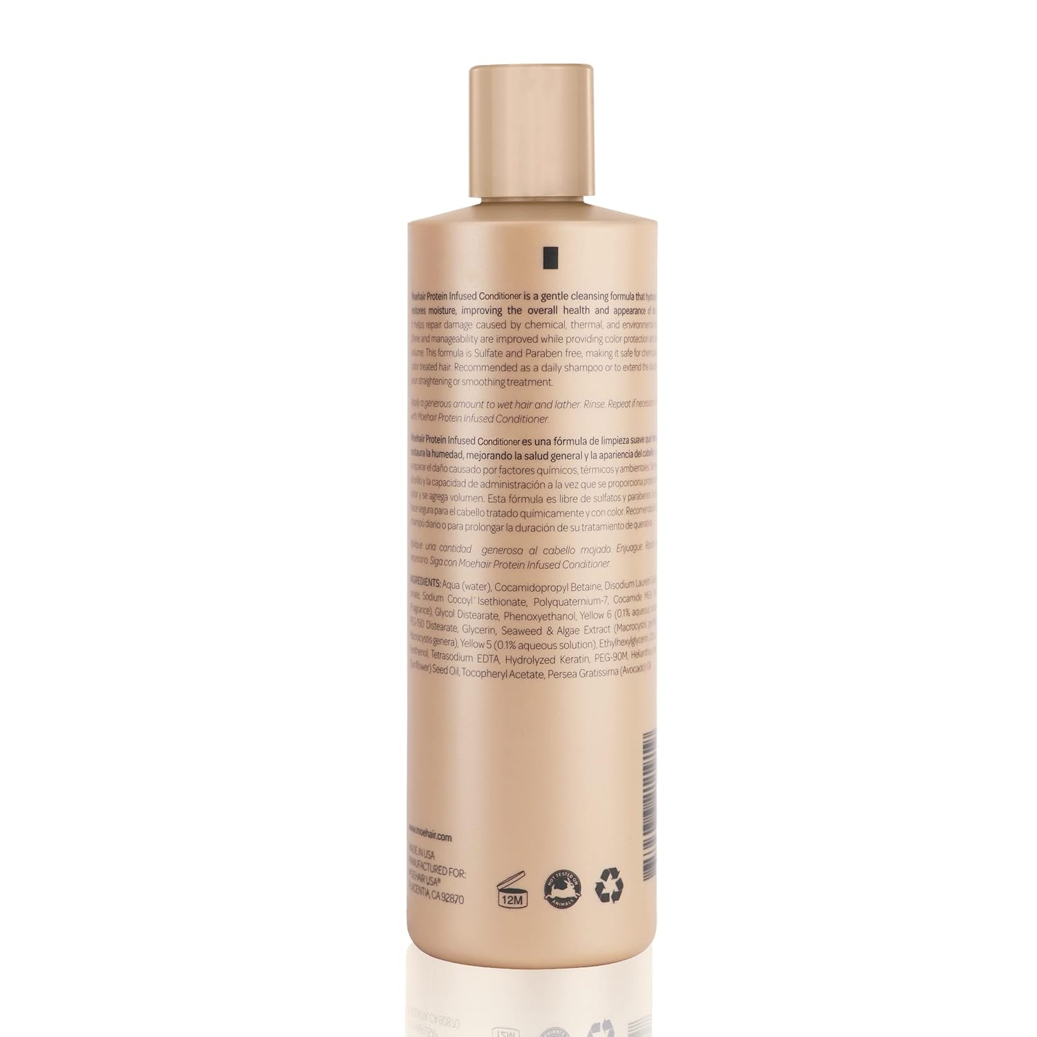 MOEHAIR Acondicionador con infusión de proteínas  Tratamiento capilar proteico  Repara el cabello dañado  Hidrata el cabello  Controla el