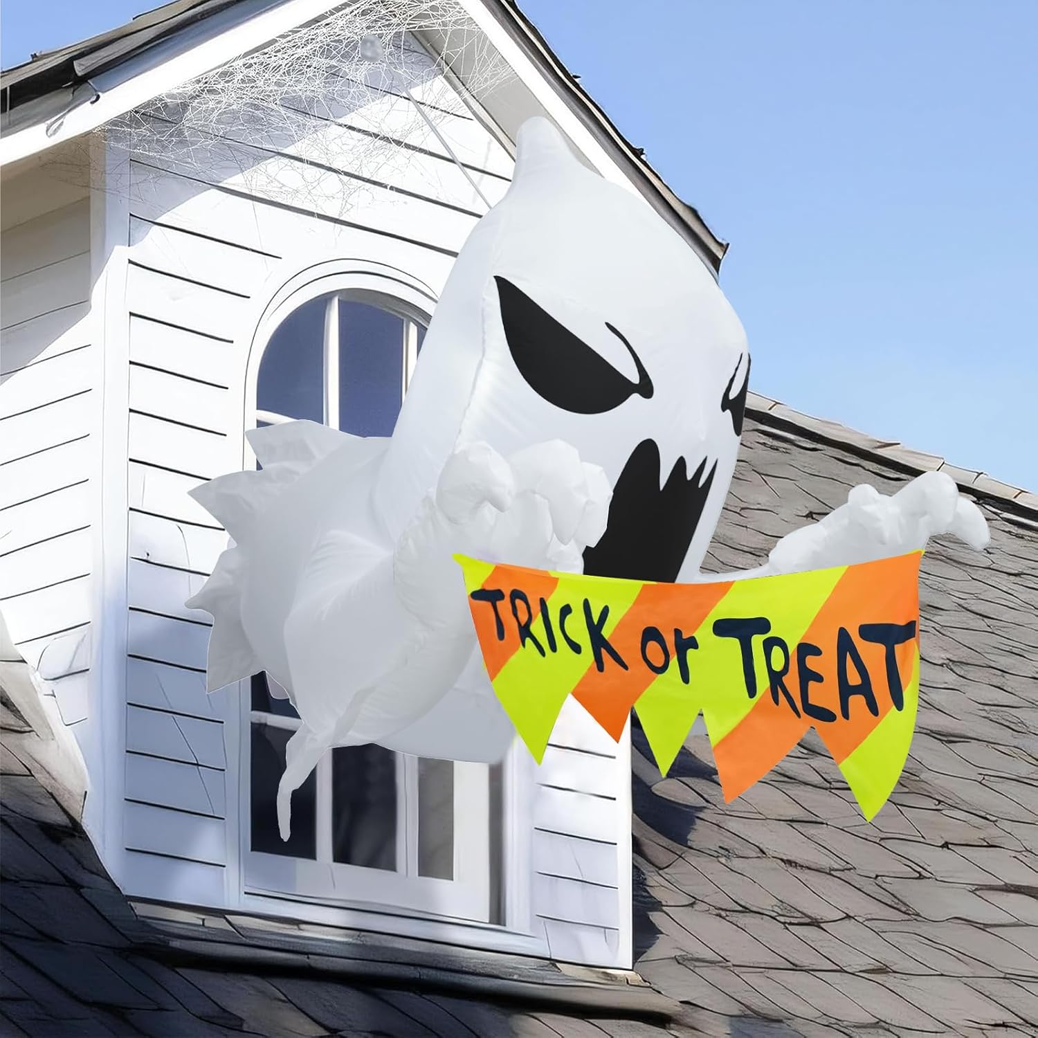 SRKLH Inflables de Halloween de 3.5 pies, fantasma volador que estalló de la ventana, inflables de Halloween con luces LED integradas, decoraciones