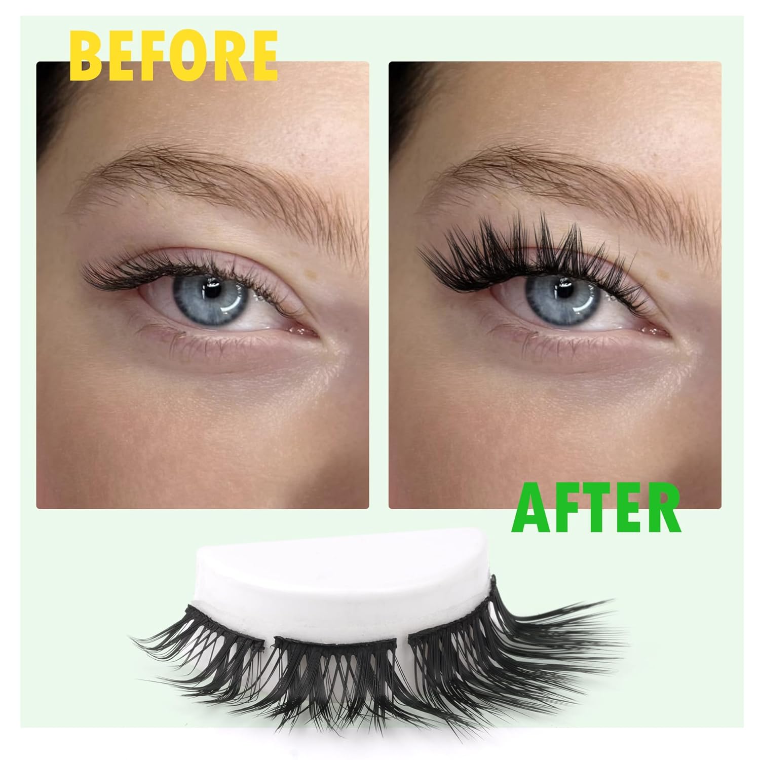 Extensiones de pestañas de bricolaje, pestañas en racimo de pestañas rizadas en L, ojos de gato, pestañas individuales, esponjosas y finas,