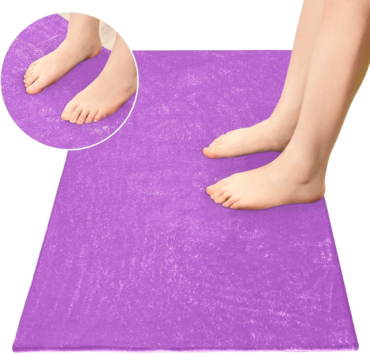 Joisal Tapetes medianos de felpa de orquídeas, absorbentes, antideslizantes, con parte trasera de goma, lavable, 39 x 20 pulgadas