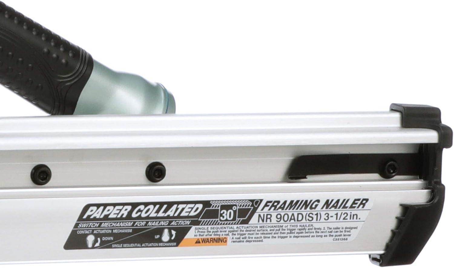 Metabo HPT Clavadora para enmarcar  Marca Pro Preferred de clavadoras neumáticas  Cargador de 30 grados  Acepta clavos de papel de 2 a 3-12 pulgadas