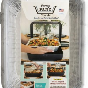 Fancy Panz Sartén clásica, viste y protege tu bandeja de aluminio, fabricada en Estados Unidos, se adapta a sartenes de papel de aluminio de tamaño Fancy Panz Sartén clásica, viste y protege tu bandeja de aluminio, fabricada en Estados Unidos, se adapta a sartenes de papel de aluminio de tamaño
