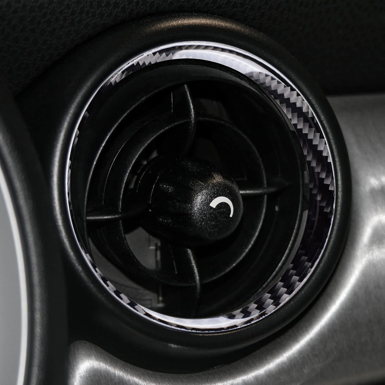 AIRSPEED Adhesivo para salida de aire lateral de automóvil Mini R55 R56 R57, cubierta de fibra de carbono, cubierta interior para Mini R56 Cooper
