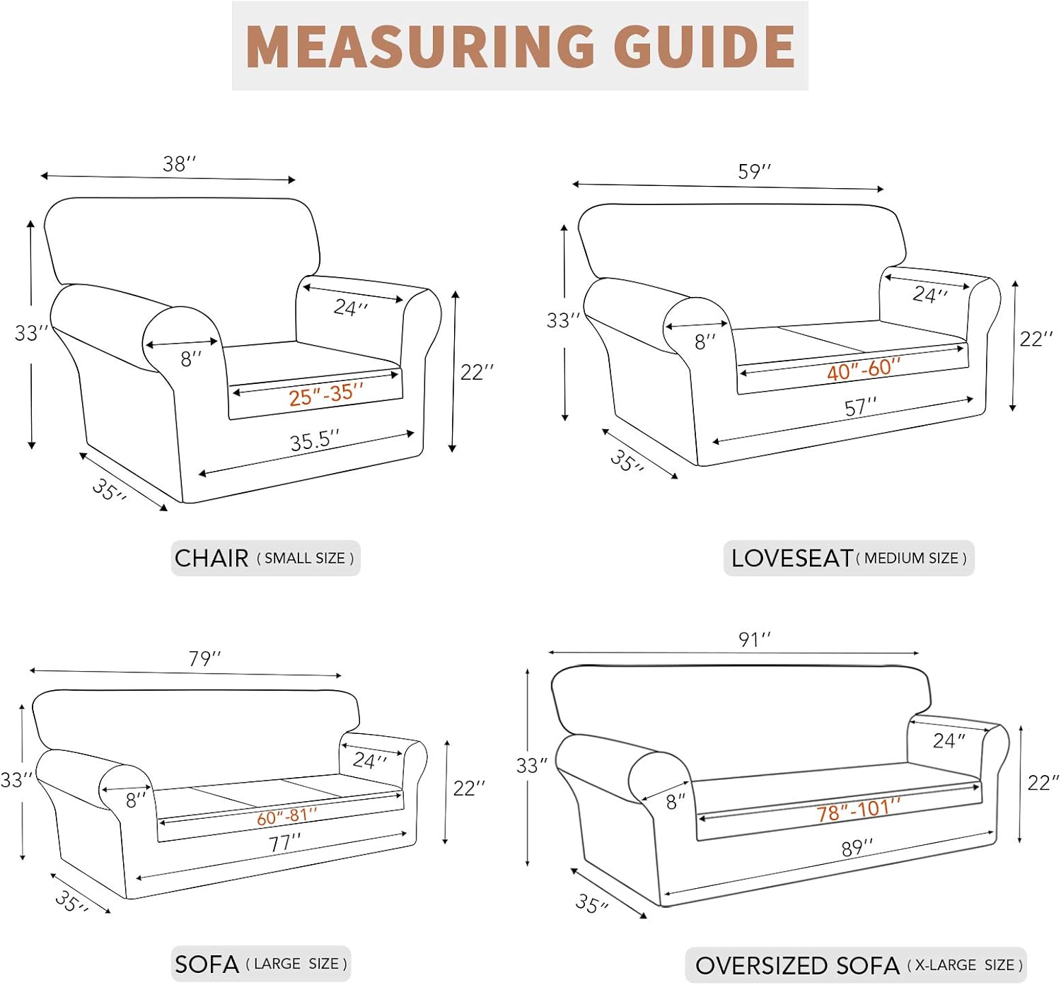 Easy-Going – Funda de sofá 100% impermeabilidad doble, diseño jacquard elástico, protector de muebles a prueba de fugas para niños, mascotas, perros