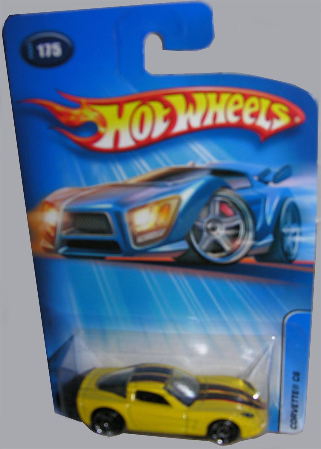 Hot Wheels Chevy Corvette C6 2005 164 Escala Amarillo Chevy Corvette C6 Die Cast Car #175