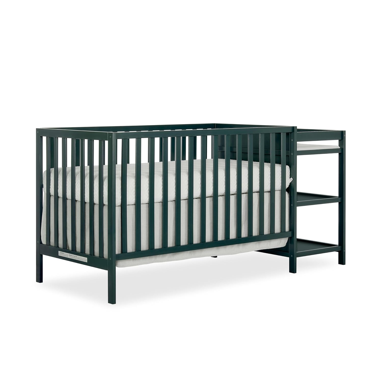 Synergy – Cuna convertible y cambiador en color verde oliva con cambiador desmontable, certificado JPMA, cambiador de 1 pulgada