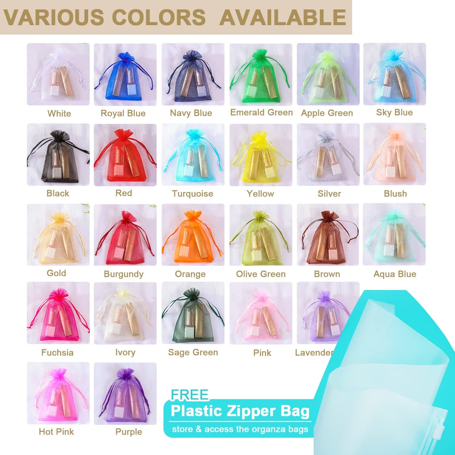 Bolsas de organza verde de 3 x 4 pulgadas (100 unidades), bolsas de regalo de malla transparente con cordón, bolsas de joyería de organza pequeña