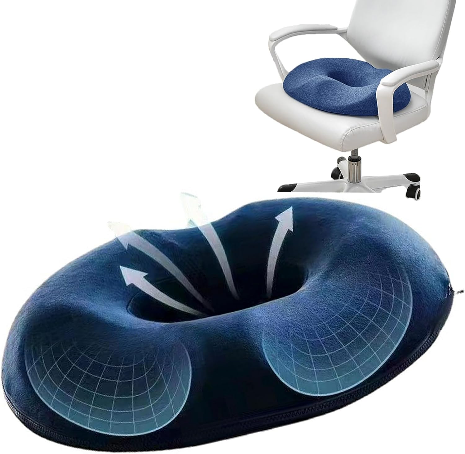 Cojín ergonómico para coxis de hemorroides, cojín de asiento ergonómico para aliviar el dolor de próstataciáticasuelo pélvicoúlceras por presión