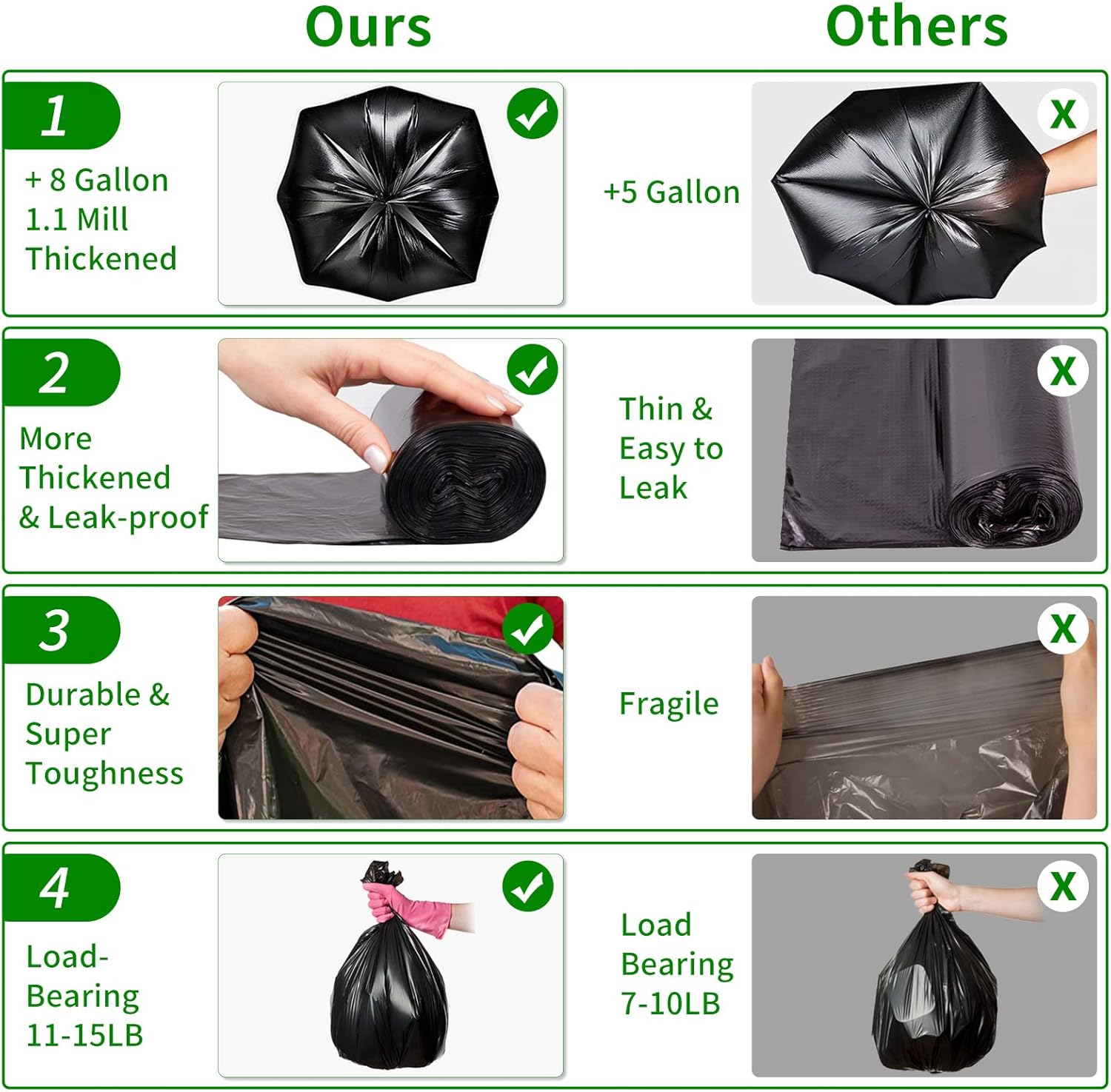 CAMRILEND Portable Toilet Bags for Camping, Biodegradable Porta Potty Bags 8 Gallon Thickened Toilet Waste Bags for 5 Gallon Bucket Toilet