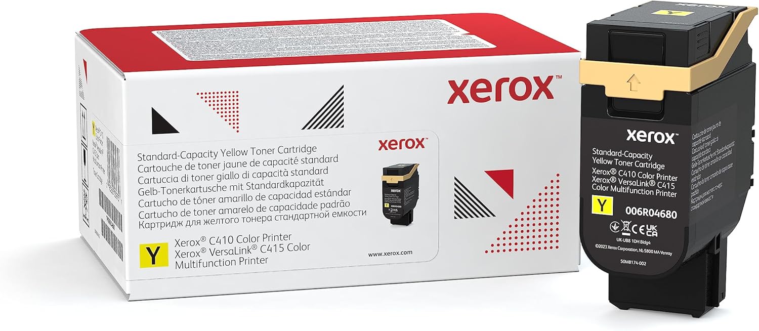 Xerox Cartucho de tóner amarillo de capacidad estándar C410 original (2000 páginas) -006R04680 (USE & Return)