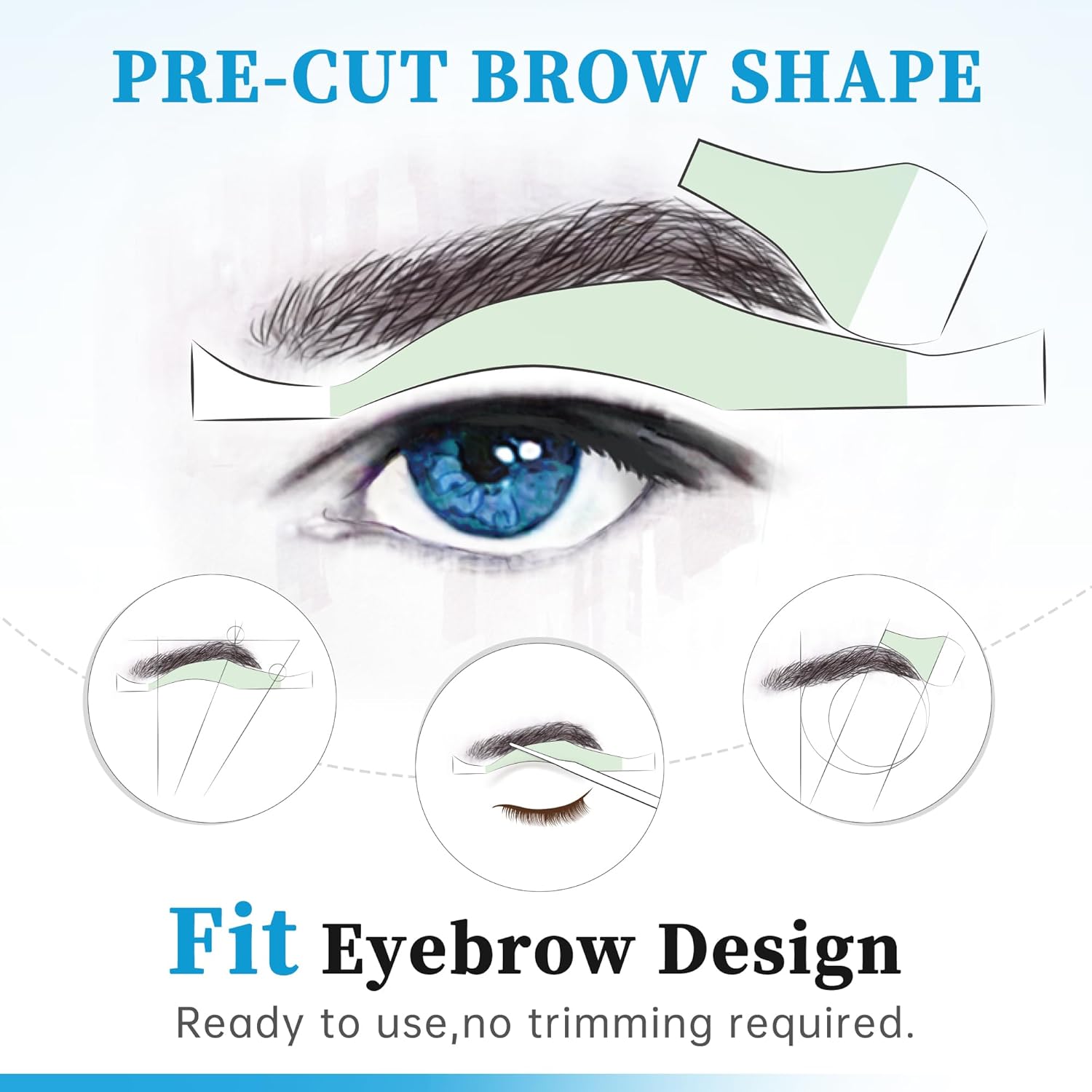 Beauty7 Tiras de cera de cejas para hombre, tiras de cera facial, tiras de depilación en casa, 24 piezas con aceite esencial de polvo de perlas para
