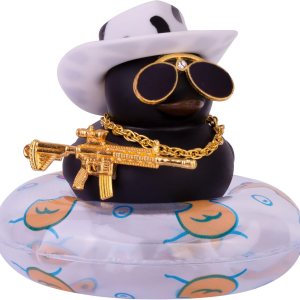 Decoración de tablero de pato de goma para automóvil, adornos coloridos para automóvil con accesorios especiales, mini anillo de natación, gafas de Decoración de tablero de pato de goma para automóvil, adornos coloridos para automóvil con accesorios especiales, mini anillo de natación, gafas de