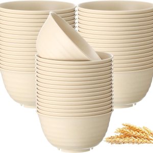 Kigley Juego de 24 cuencos irrompibles de 30 onzas con paja de trigo, aptos para microondas y lavavajillas, reutilizables, para postre, ramen, Kigley Juego de 24 cuencos irrompibles de 30 onzas con paja de trigo, aptos para microondas y lavavajillas, reutilizables, para postre, ramen,