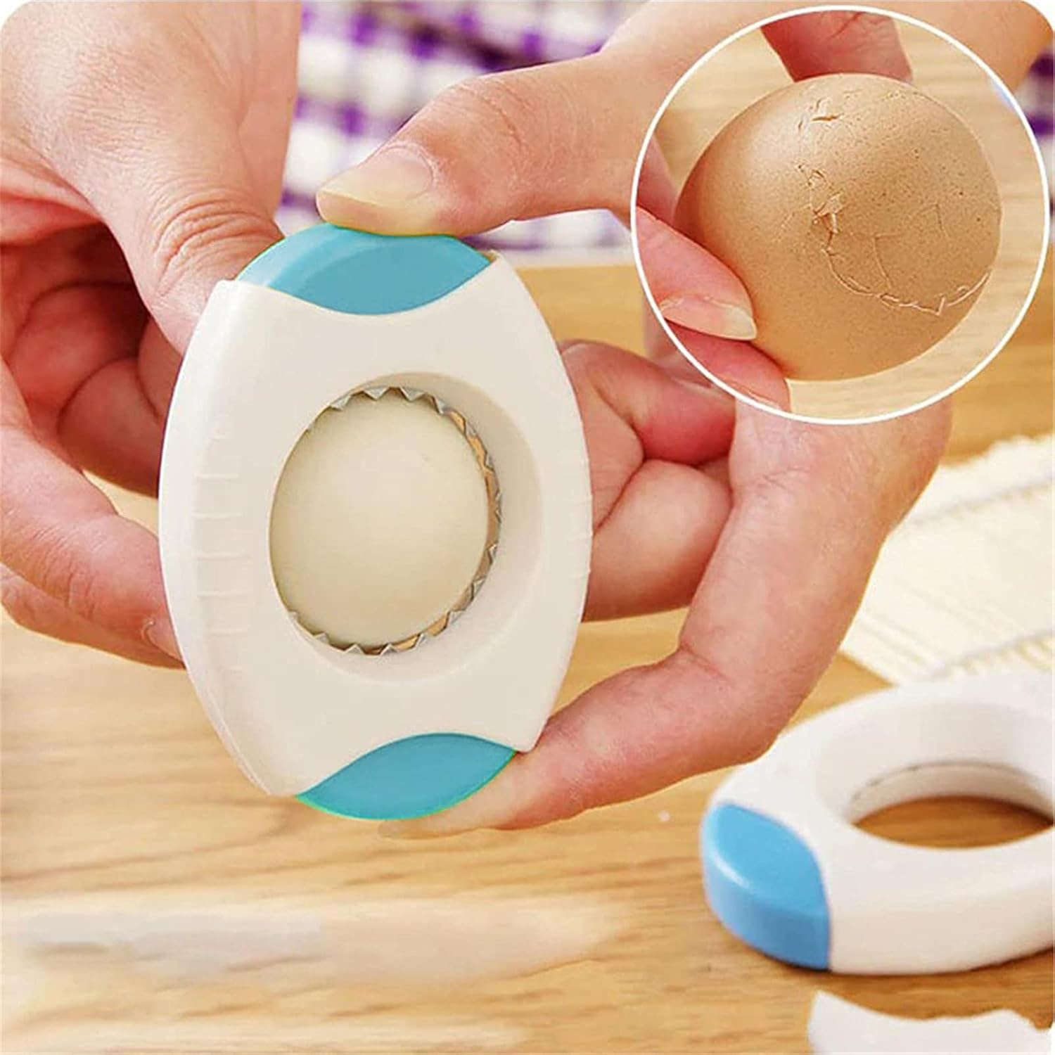Herramienta de cortador de huevos, tijeras de cáscara de huevo, abridor de galletas, cortador de huevos, decoración de galleta de huevo, abridor de