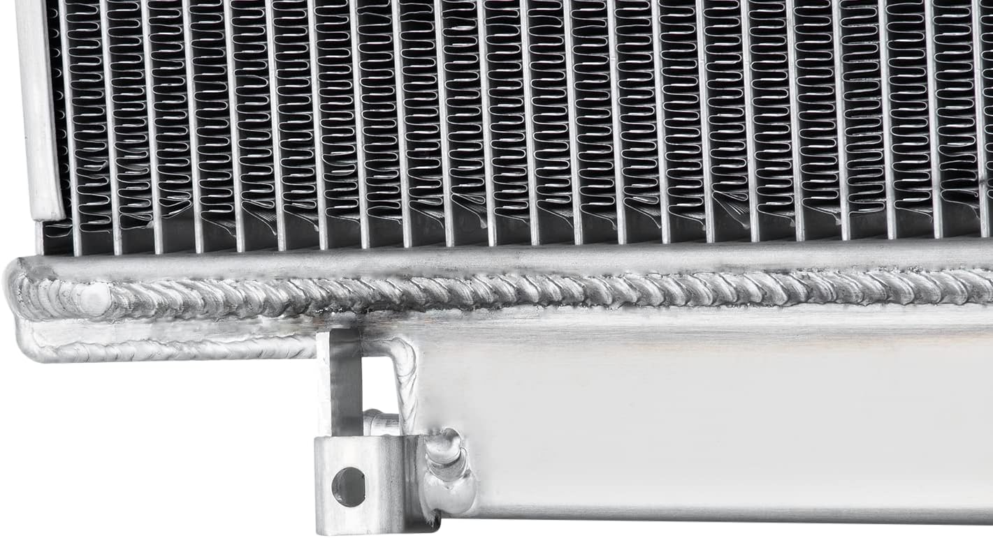 Rubivel Radiador de aluminio de 2 filas compatible con Mercedes-Benz 300SDL 350SD 350SDL 3.0L 3.0L 3.4L L6, radiador de refrigeración, todo el