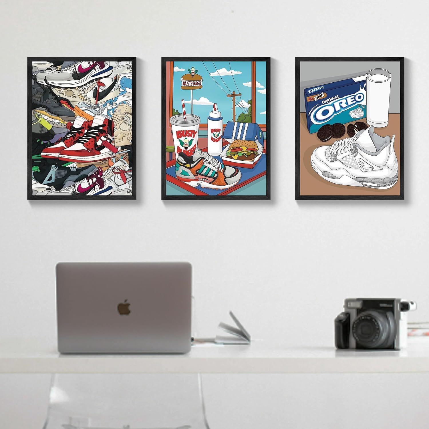 jenesaisquoi (16 x 24 pulgadas – AJ Art Wall, póster de tenis – Decoración de habitación Hypebeast, marco de póster de Michael Jordan, arte de