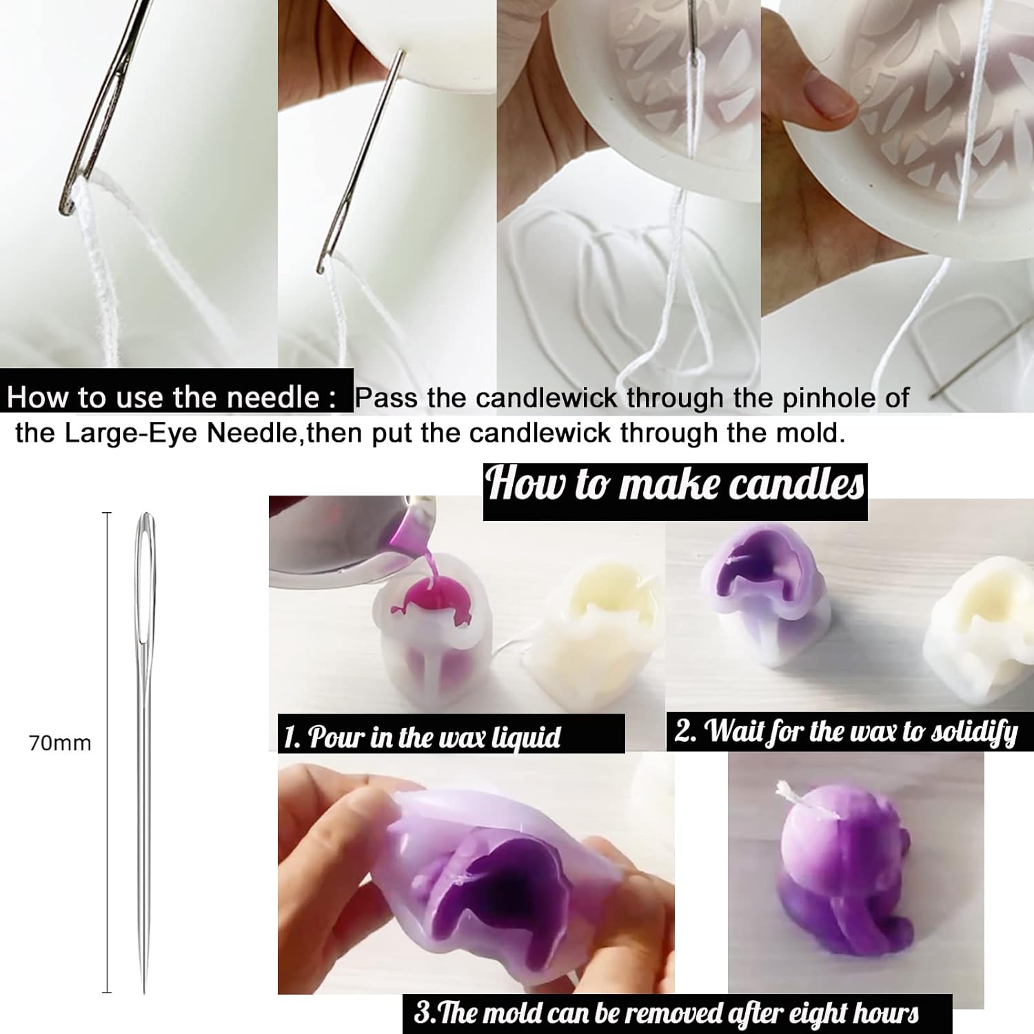 Molde de astronauta y vela de luna 3D para hacer velas, jabones, molde de aromaterapia, molde de silicona para chocolate, caramelo de hielo,