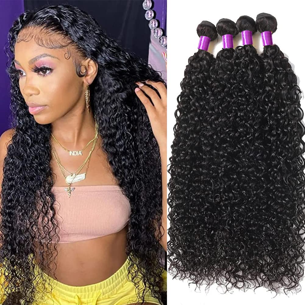 Manojos de cabello humano virgen brasileño Remy 100% sin procesar, 3 paquetes de extensiones de cabello humano para mujeres negras, color natural
