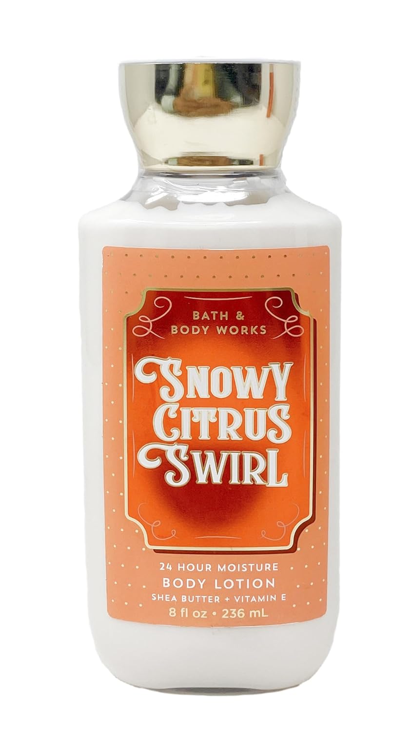 Bath & Body Works Snowy Citrus Swirl – Pack de 3 – Loción Corporal 24 horas de humedad