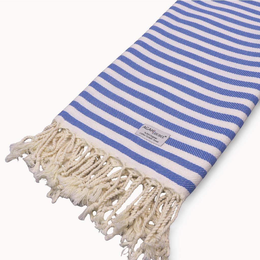 Agah Home Toalla de playa turca Toalla de algodón turco Peshtemal de gran tamaño baño turco, playa, piscina, gimnasio, toalla de yoga Toalla