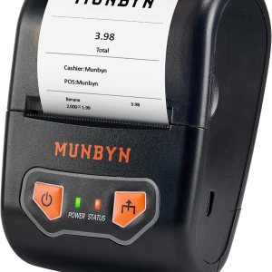 MUNBYN Impresora de recibos Bluetooth, impresora térmica portátil de recibos para pequeñas empresas, ventas minoristas, mini impresora de recibos de MUNBYN Impresora de recibos Bluetooth, impresora térmica portátil de recibos para pequeñas empresas, ventas minoristas, mini impresora de recibos de