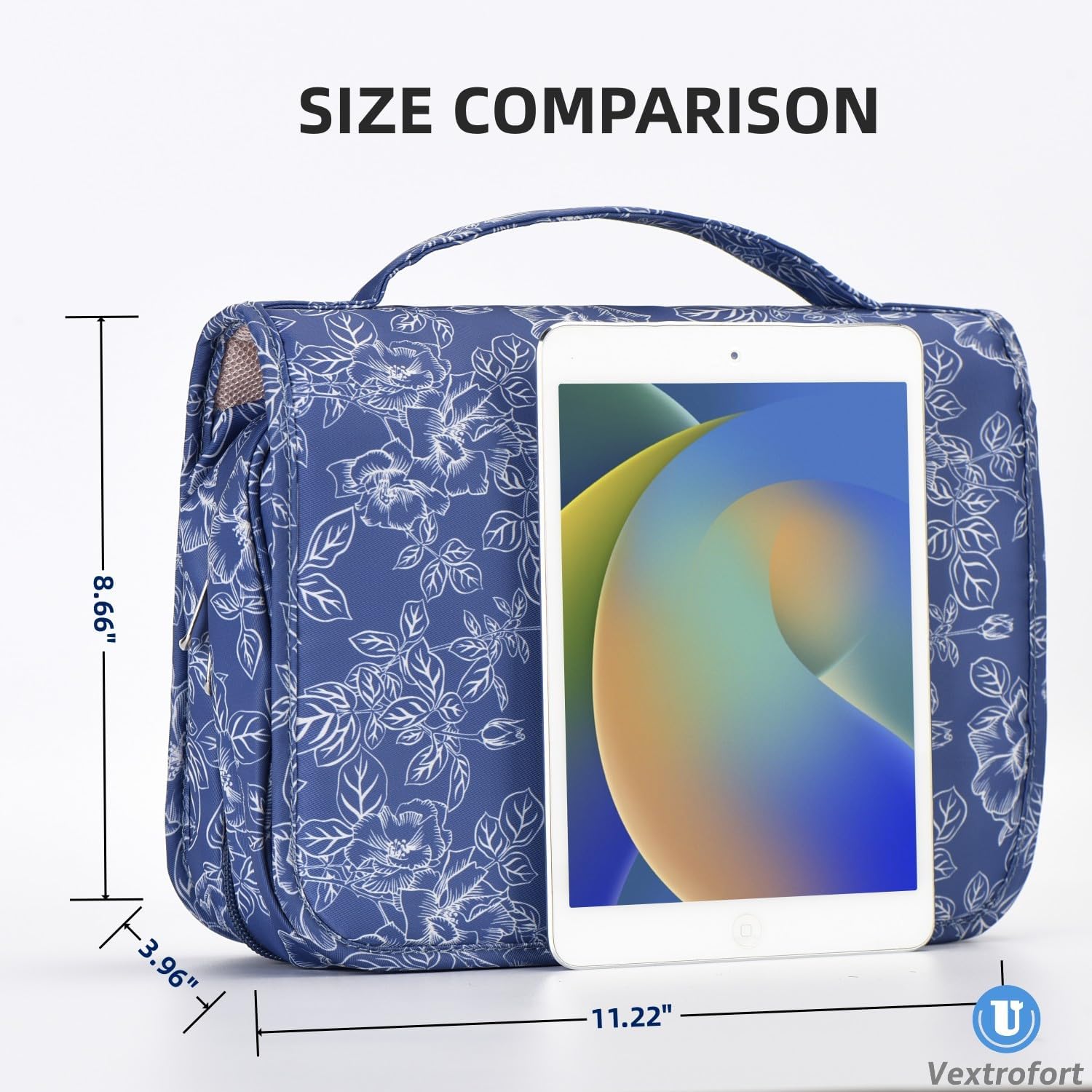VEXTROFORT Neceser para mujer, bolsa de maquillaje de viaje colgante grande, resistente al agua para artículos de tocador, cosméticos, cepillos,