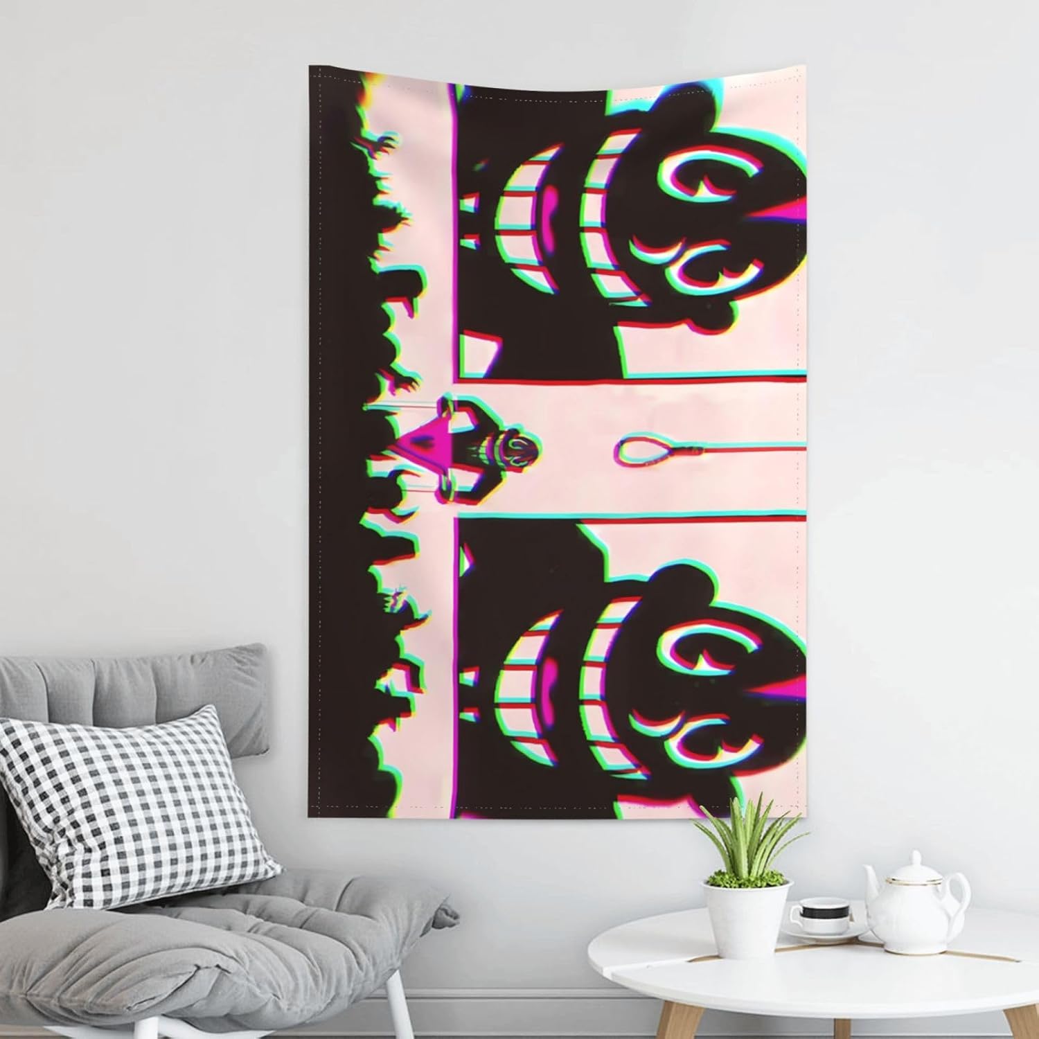 Lil Music Darkie – Tapiz de franela para dormitorio, sala de estar, arte para el hogar, decoración suave para colgar en la pared, 60 x 40 pulgadas