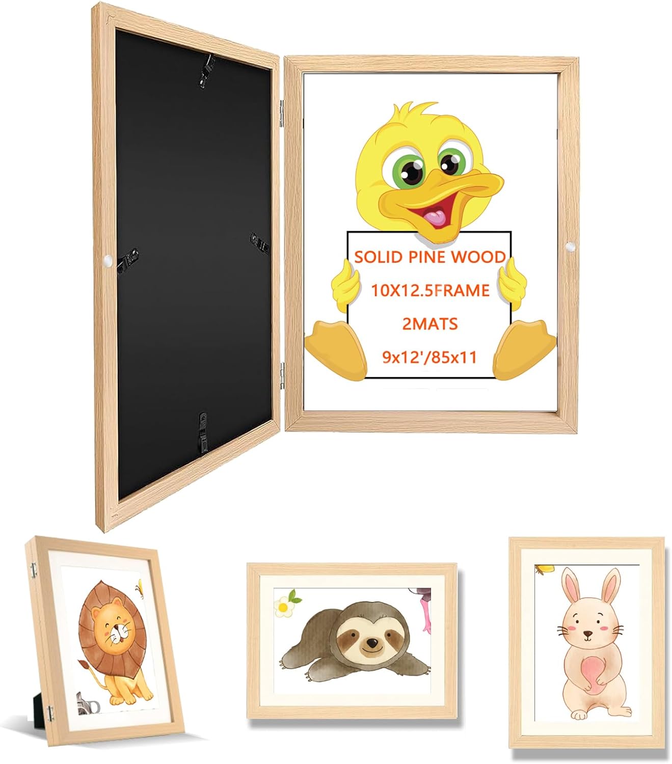 LNDMYM Marcos de arte para niños de 10 x 12.5 pulgadas, pantalla intercambiable, proyectos de arte para niños, marco de arte para niños, marco de