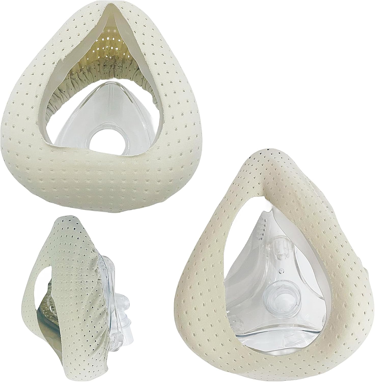 Paquete de 6 revestimientos de máscara CPAP, fundas para sellar máscara CPAP, almohadillas cómodas y sedosas, tamaño único compatible con la mayoría