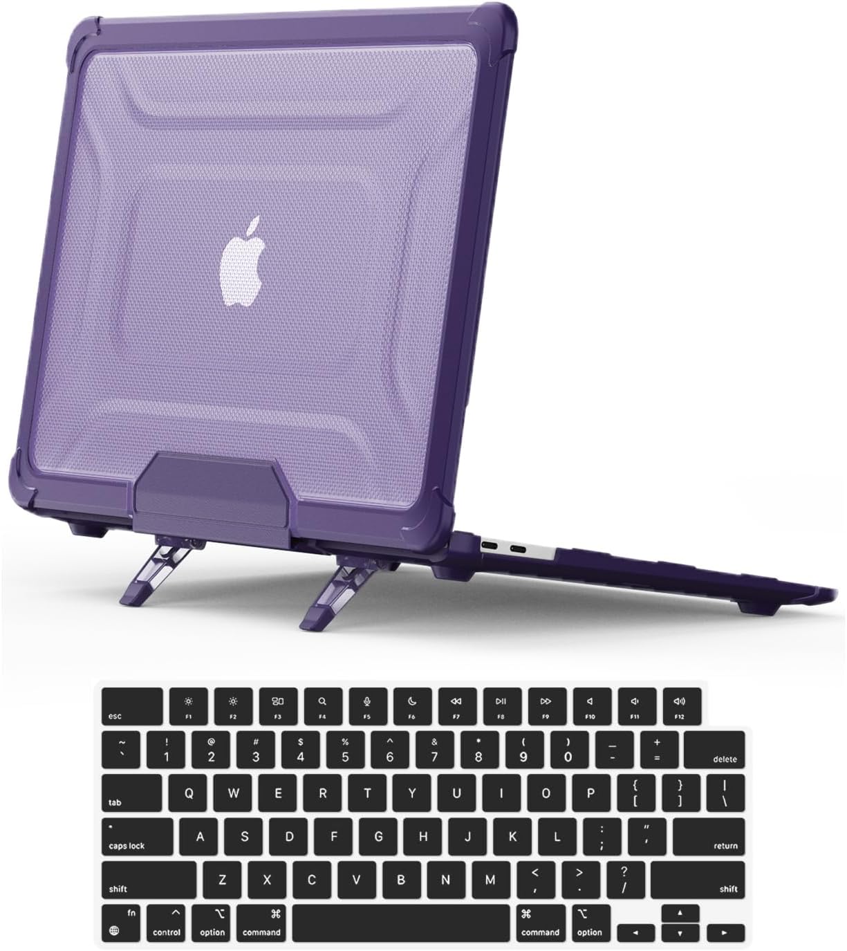 DTangLsm Funda compatible con M3 M2 MacBook Air de 15 pulgadas modelo A3114 A2941 2024 2023 con Touch ID, carcasa rígida resistente con parachoques
