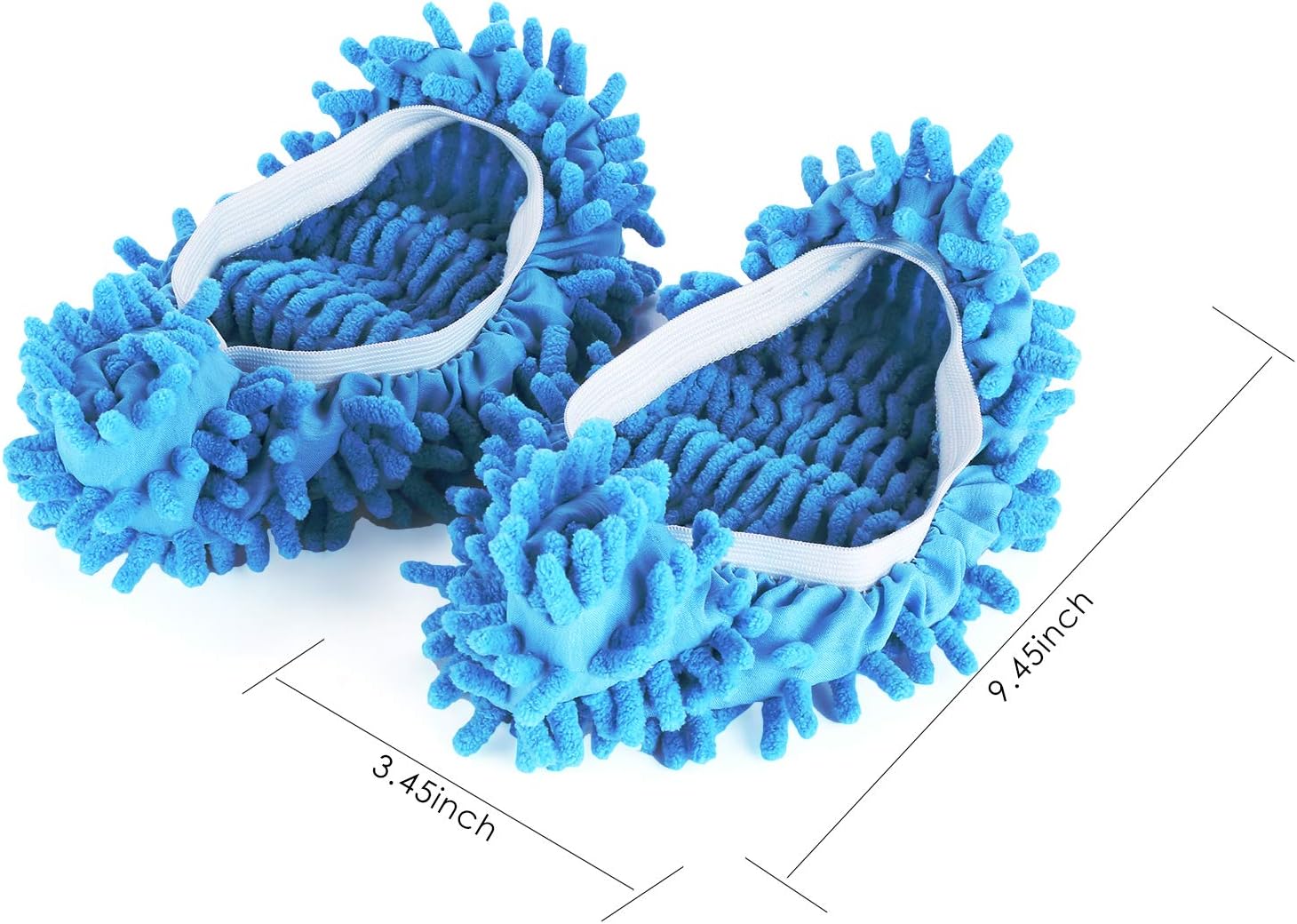 Zapatillas de fregona lavables, multifunción de microfibra para mopa de polvo, zapatos de limpieza de pisos, cubierta para el hogar