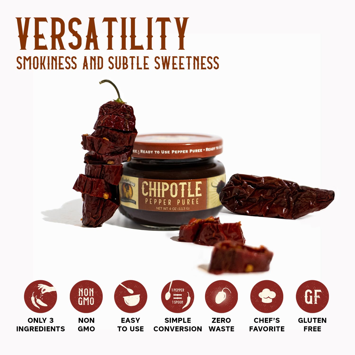 Louisiana Pepper Exchange Chipotle – Salsa de puré de pimienta, picante, ahumado, condimento de sabor dulce para adobo, aderezo rancho, barbacoa,