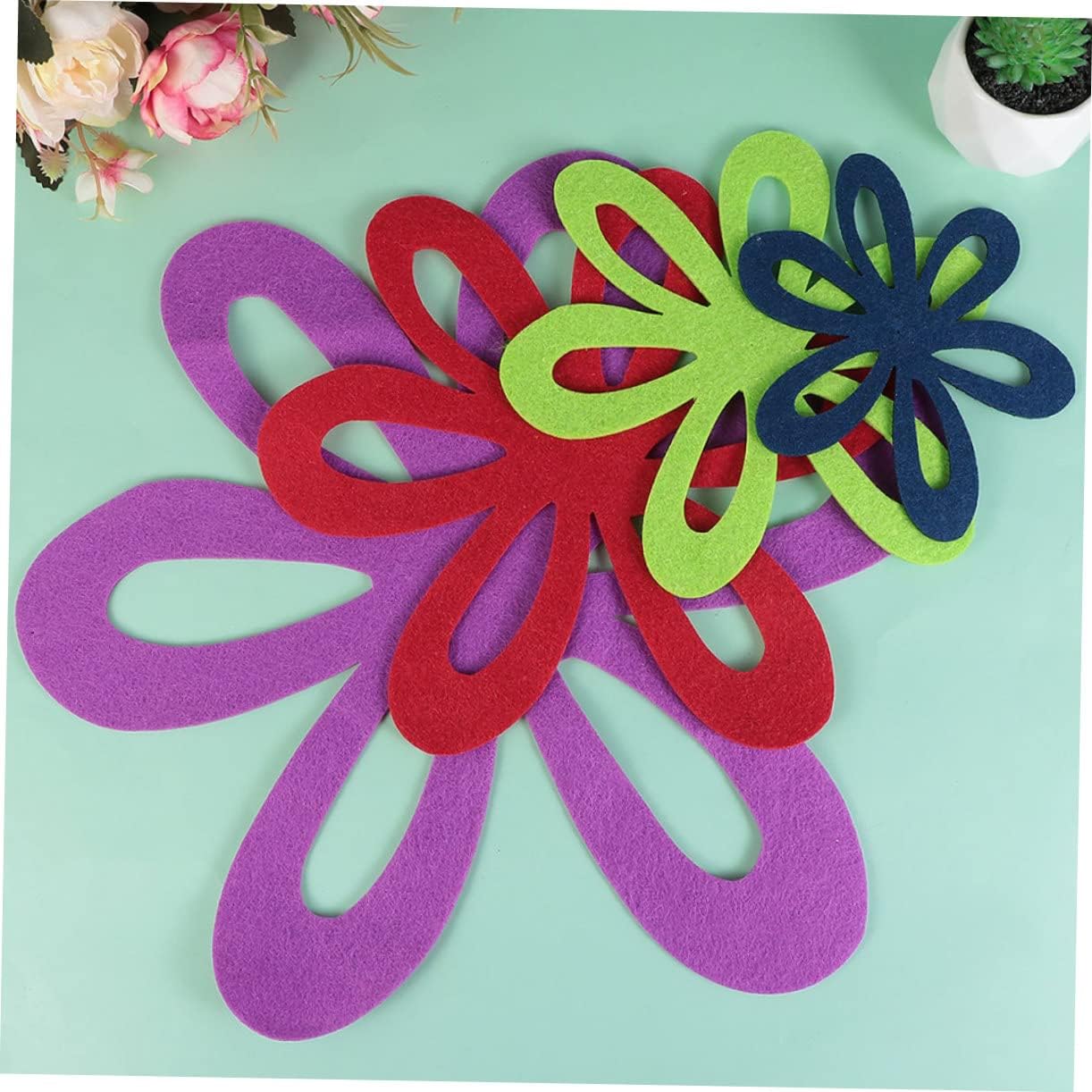4 manteles individuales de cuatro colores tallados para mesa de comedor, trípode, manteles individuales separadores, protectores de mesa, tapetes de
