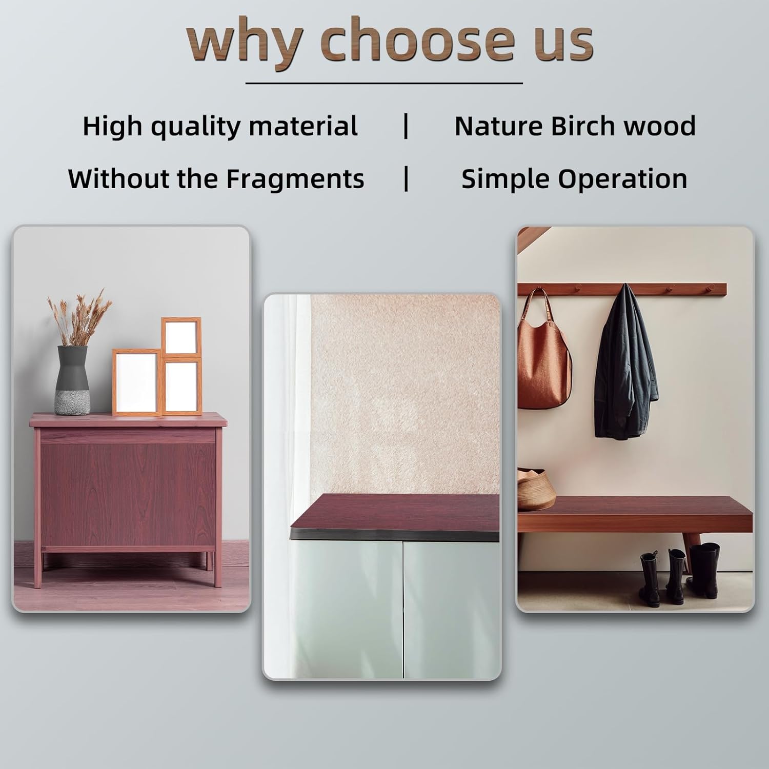 ZYJT Chapa de madera de cerezo, laminado de textura 3D de 24 x 48 pulgadas, no pegado, flexible, duradero, paneles de chapa de madera de PVC para