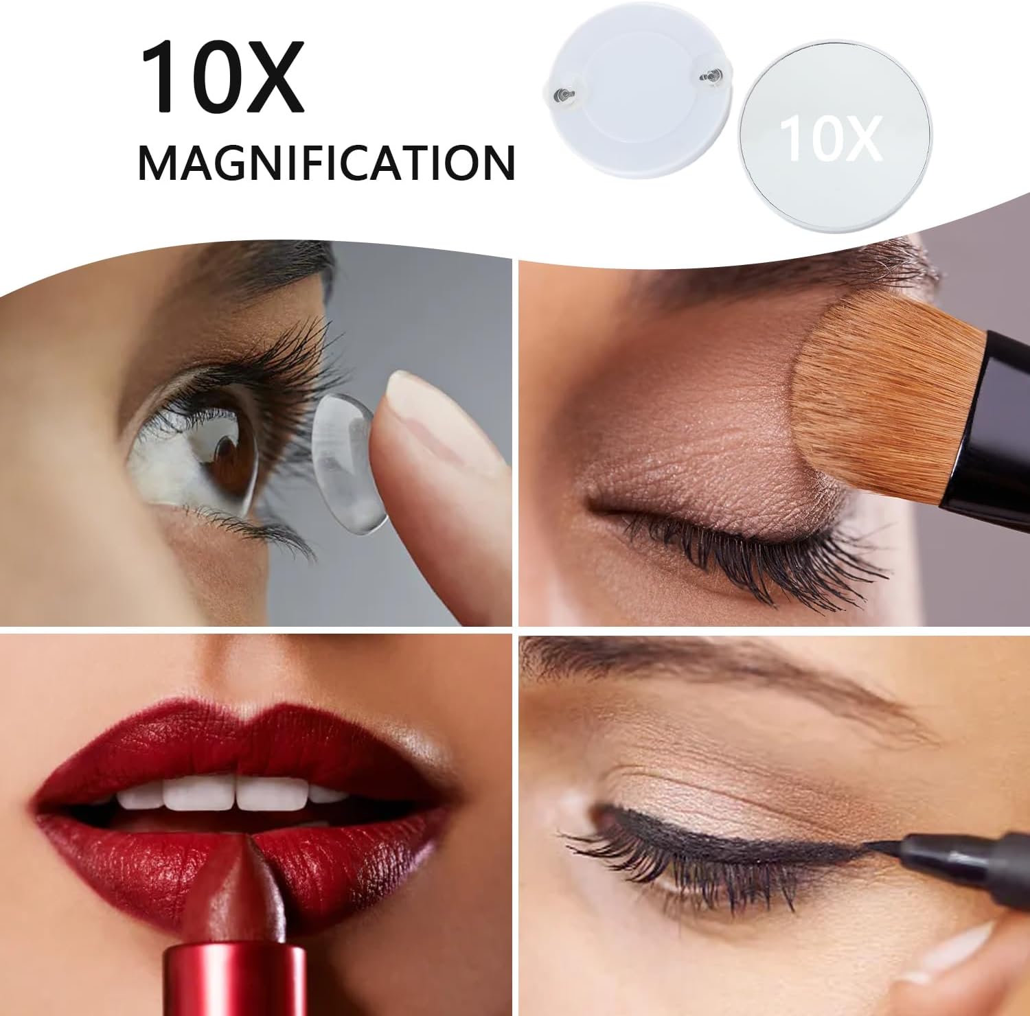 Hollywood – Espejo de maquillaje con luces, 15 bombillas LED regulables, 3 modos de iluminación de color, espejo de maquillaje iluminado con puerto