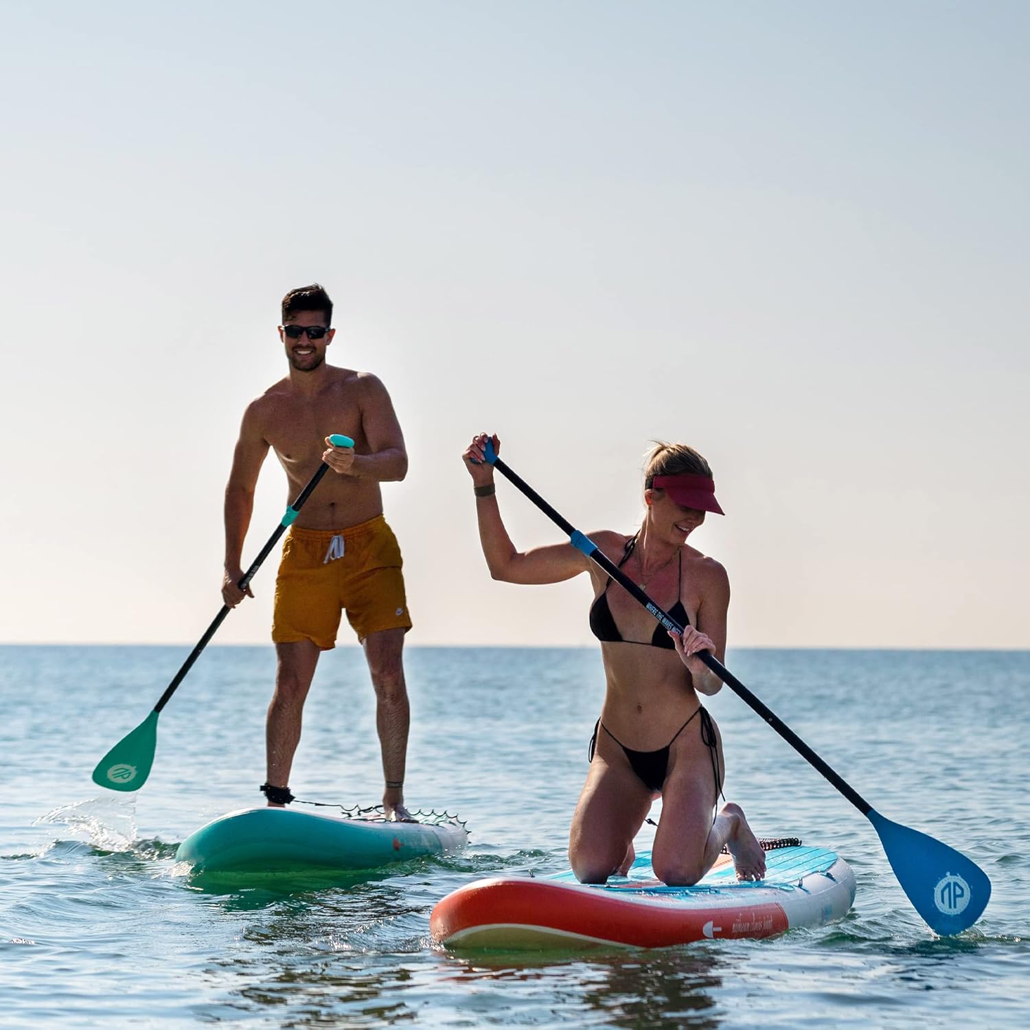 Sup Paddle, 3 y 4 piezas desmontables remo flotante paddle, paleta de kayak ajustable, remos duraderos
