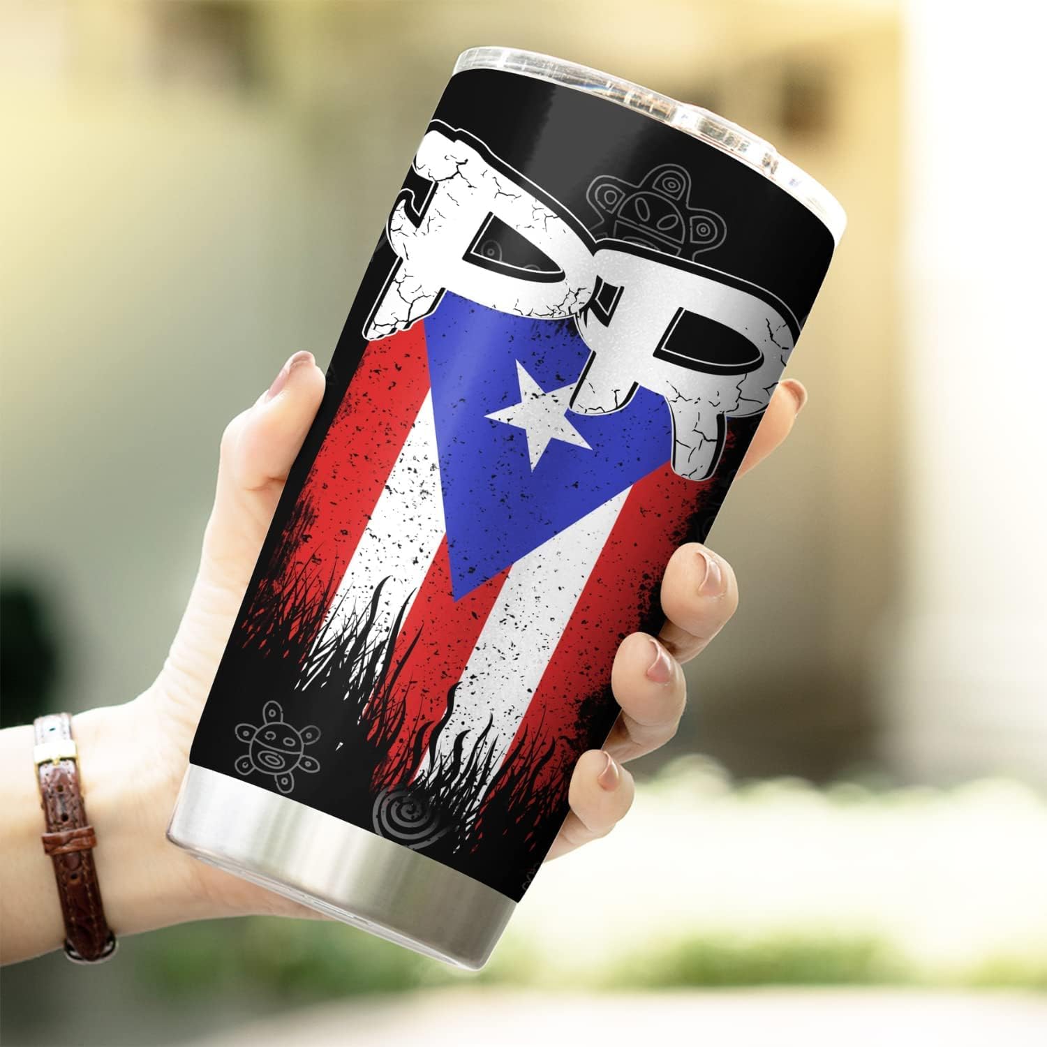 Vaso aislado de acero inoxidable de Puerto Rico, taza de viaje de café de 20 onzas, regalos para hombres puertorriqueños, mujeres, regalo de