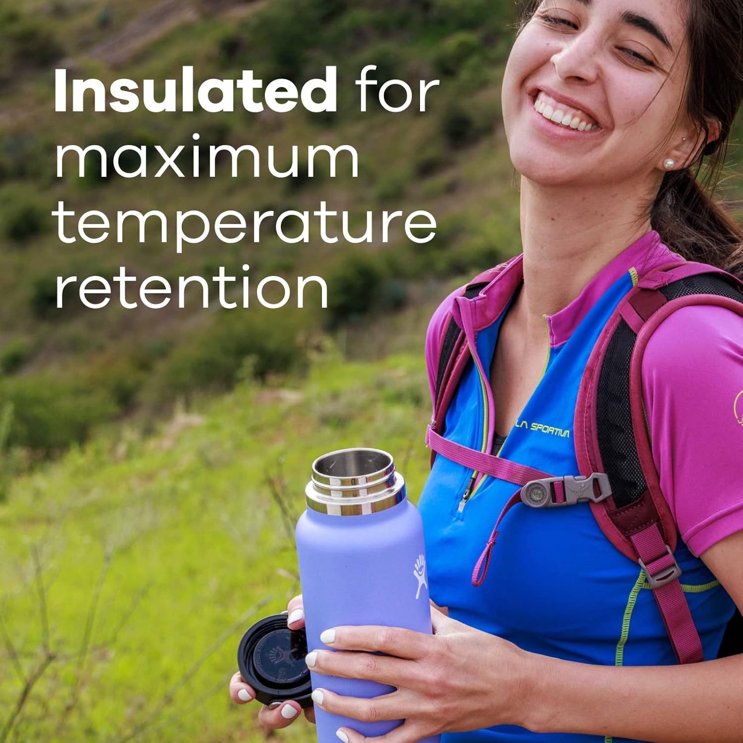 Hydro Flask – Botella de boca ancha con tapa Flex