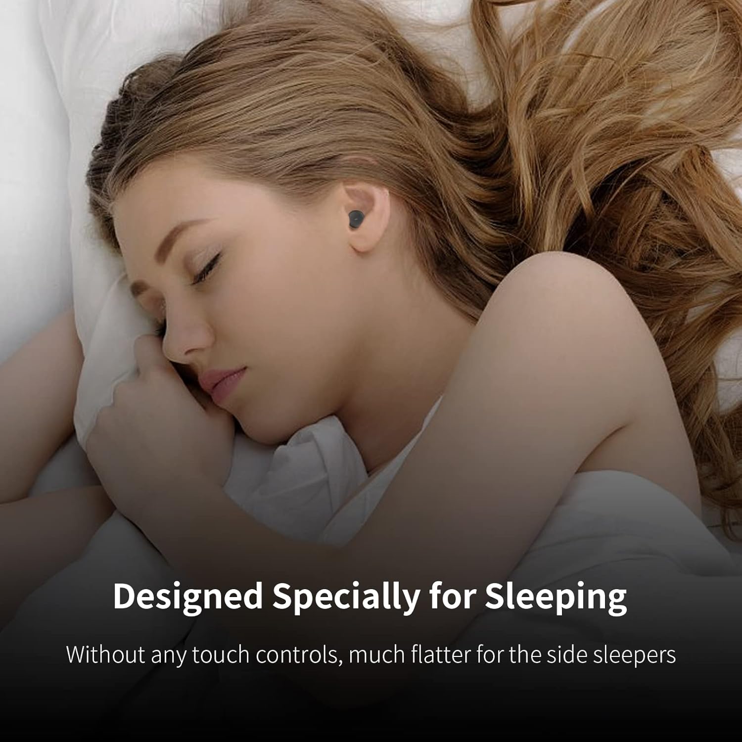 Auriculares para dormir con micrófono TWS Bluetooth para dormir, IPX6, impermeables, bloquean el ruido, ligeros, cómodos y pequeños auriculares
