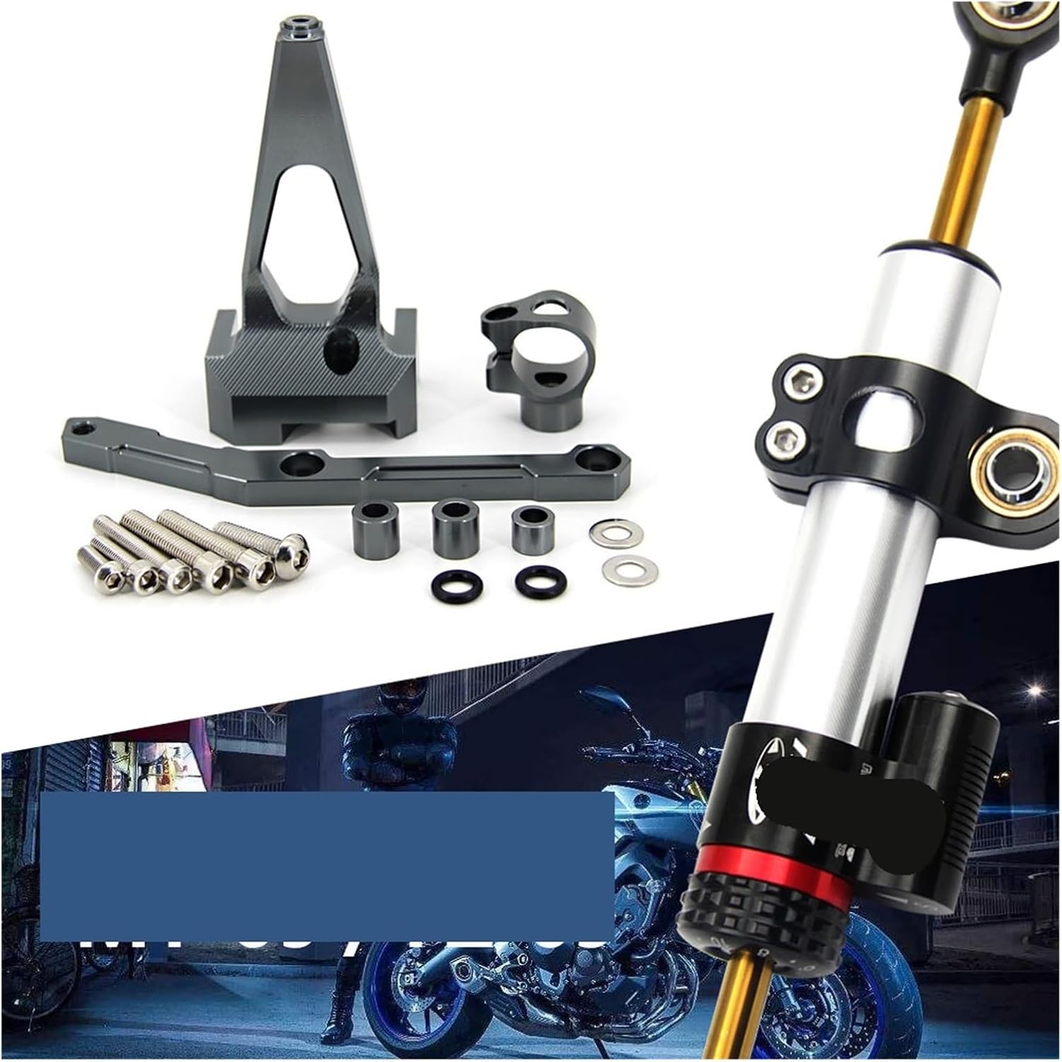 Amortiguador de motocicleta MT-09 MT09 para estabilizar la dirección de la motocicleta, soporte de montaje para Yamaha MT09 FZ09 2013-2019 (color