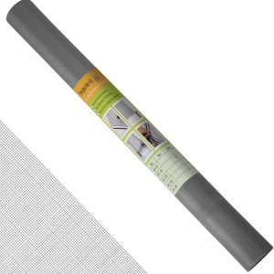 FLYZZZ Pantalla de malla para ventana, rollo de malla para puerta, malla de repuesto para bricolaje, 36 pulgadas x 100 pies, color gris FLYZZZ Pantalla de malla para ventana, rollo de malla para puerta, malla de repuesto para bricolaje, 36 pulgadas x 100 pies, color gris