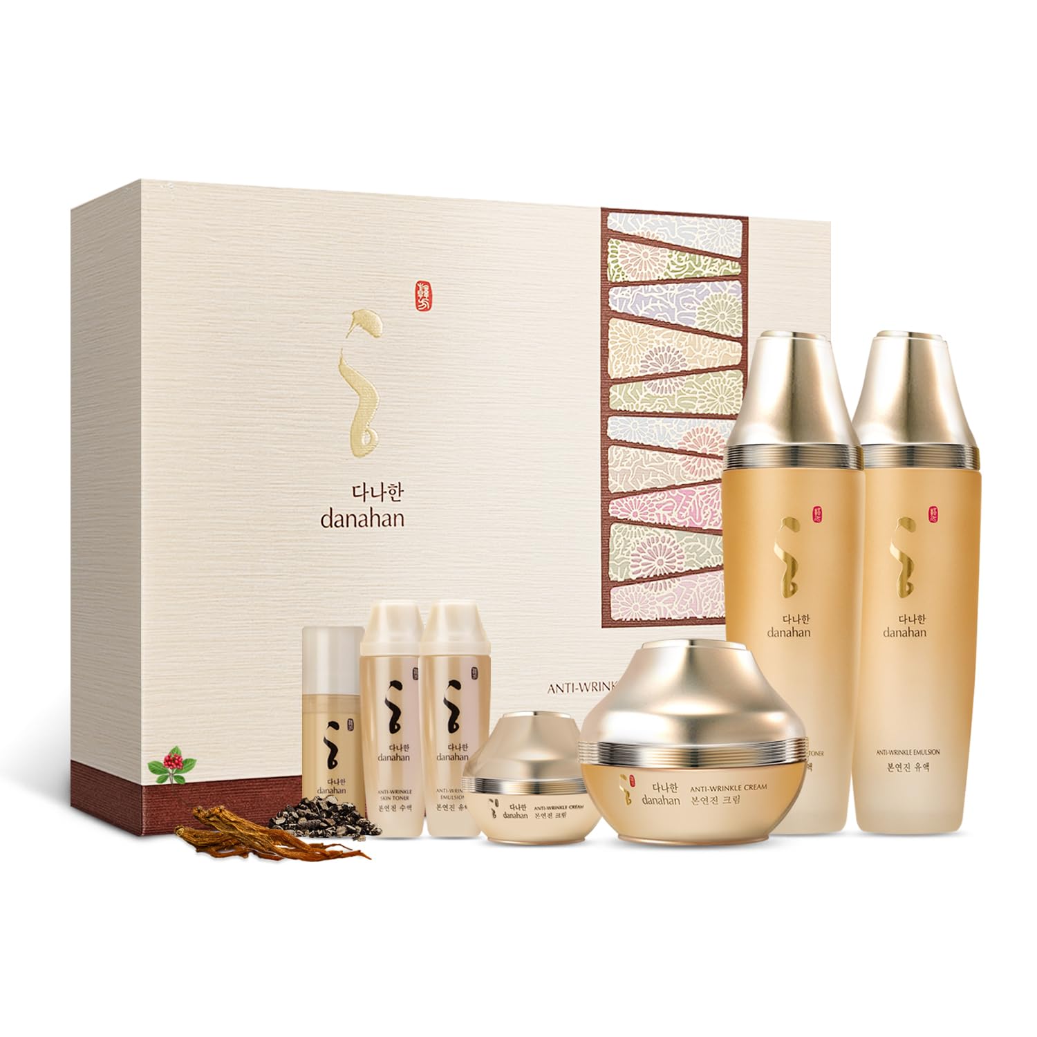 Danahan Bon Yeon Jin Skin Care – Juego de 3 piezas, tóner de 5.4 onzas líquidas (5.4 fl oz), emulsión de 5.4 fl oz (5.4 fl oz), crema 1.69 fl oz