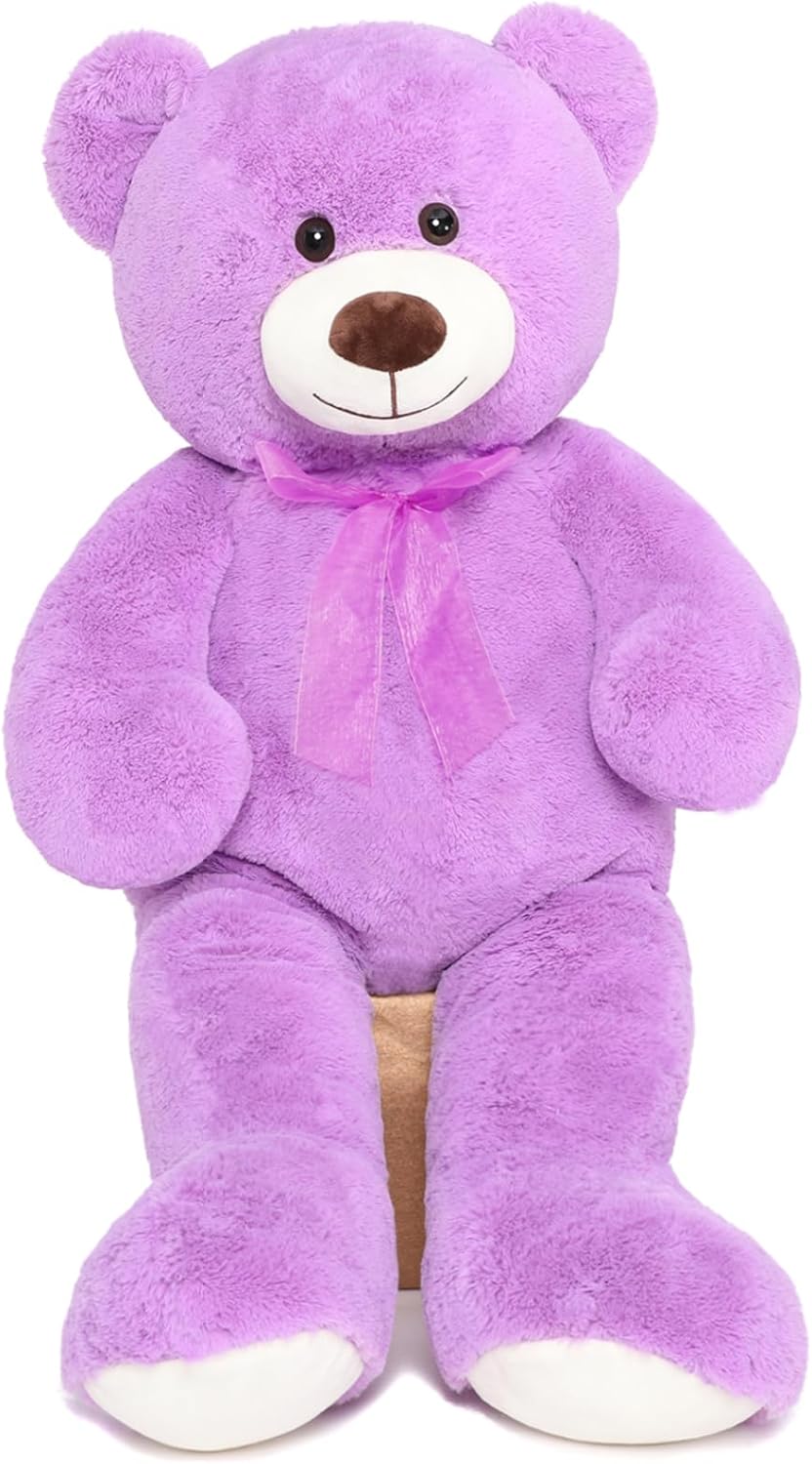 CYBIL HOME – Oso de peluche gigante para novias y niños, 35 pulgadas, (color morado).