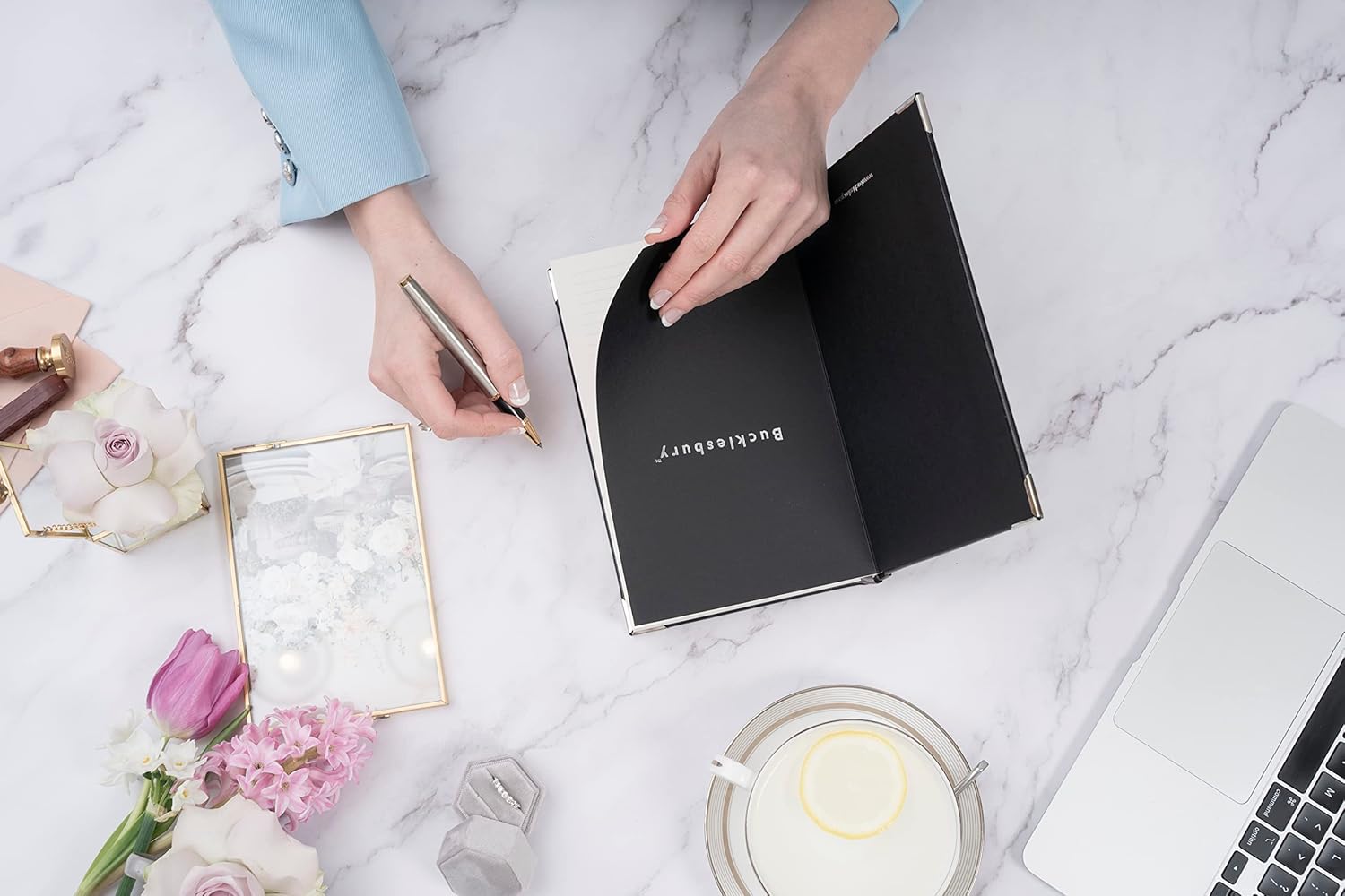 Black Leather A5 JournalDiary – Handmade In England