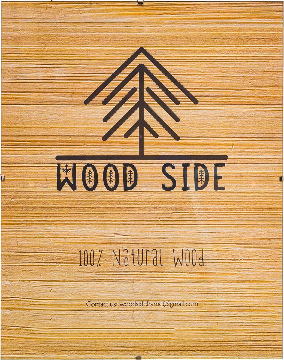 WOOD SIDE ORBIS Marcos de fotos con clip de vidrio de 9 x 12 pulgadas, paquete de 3, marcos de fotos transparentes para manualidades