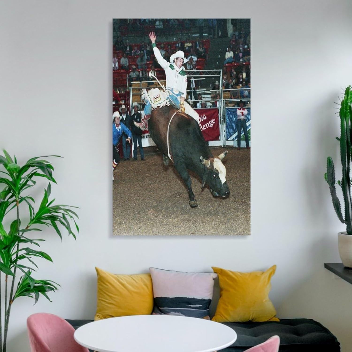 YokimA Lane Frost Riding Bull Poster Pintura Decorativa Lienzo Arte de Pared Pósters de Sala de Estar Dormitorio Pintura 12 x 18 pulgadas (11.8 x