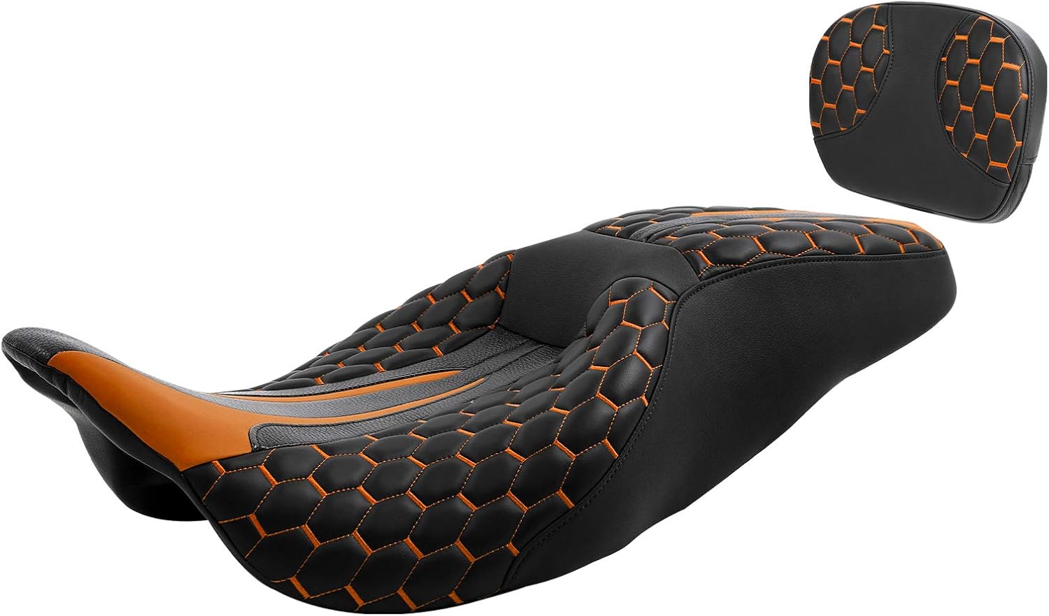 Asiento de motocicleta con respaldo para Harley Davison Electra Glide Classic Street Glide Road Glide 2009-posterior